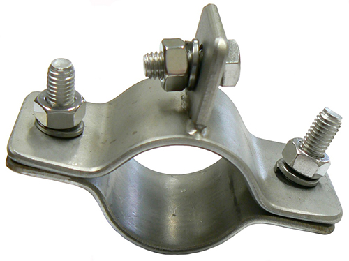 Single lug strut clamp kit, 304 stainless steel, suits 40mm tube, 1-2 strut capability